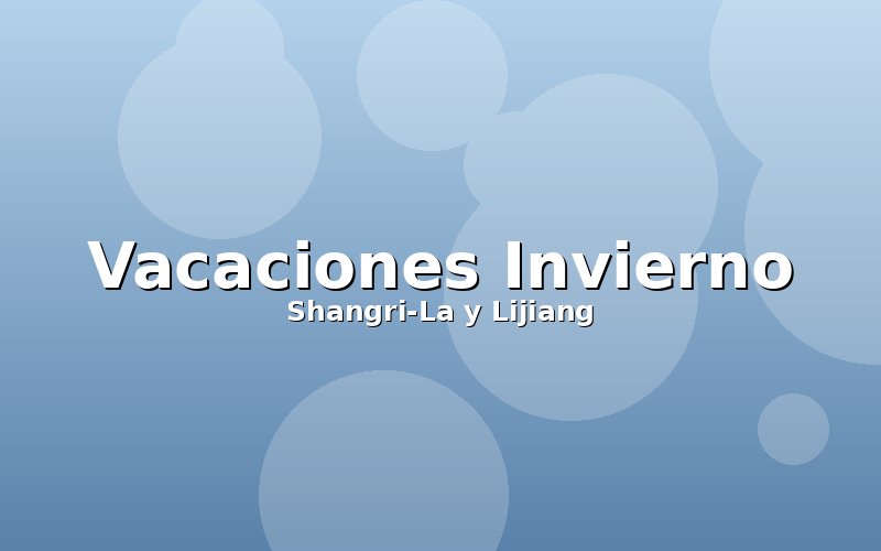 Estudiantes en la meseta nevada de Shangri-La